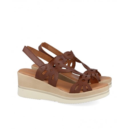 Brown Wedge Sandals Andares 260421