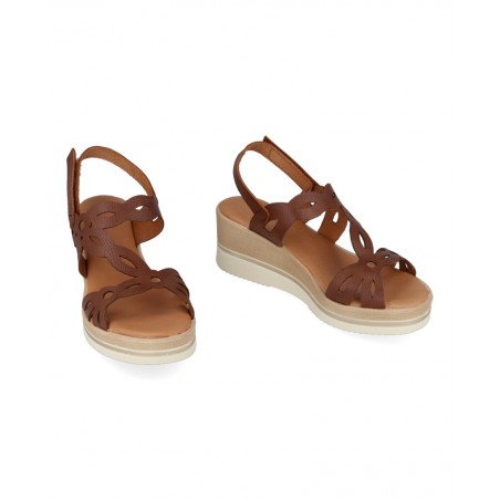 Brown Wedge Sandals Andares 260421