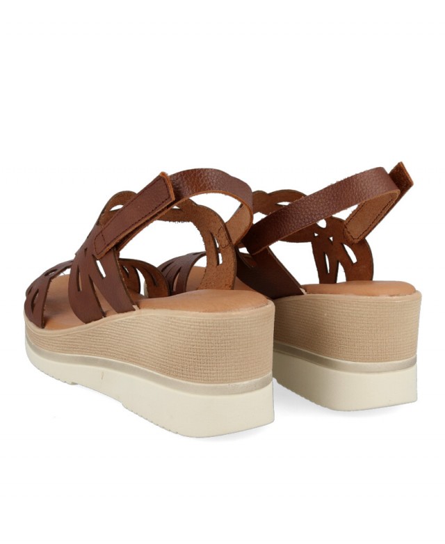 Brown Wedge Sandals Andares 260421
