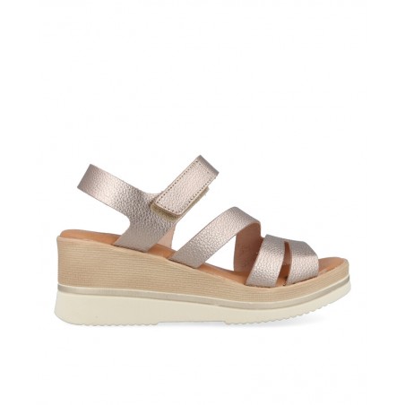 Sandalias metalizadas con cuña Andares 260615