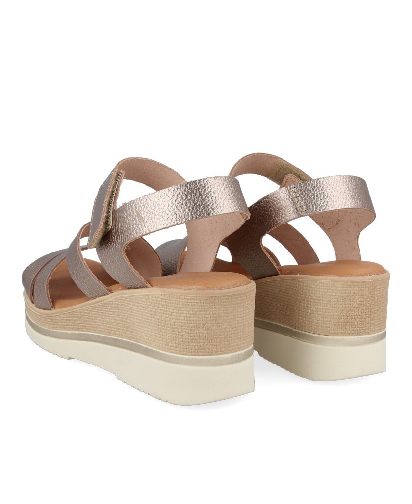 Metallic Wedge Sandals Andares 260615