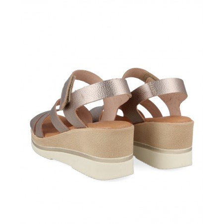 Sandalias metalizadas con cuña Andares 260615
