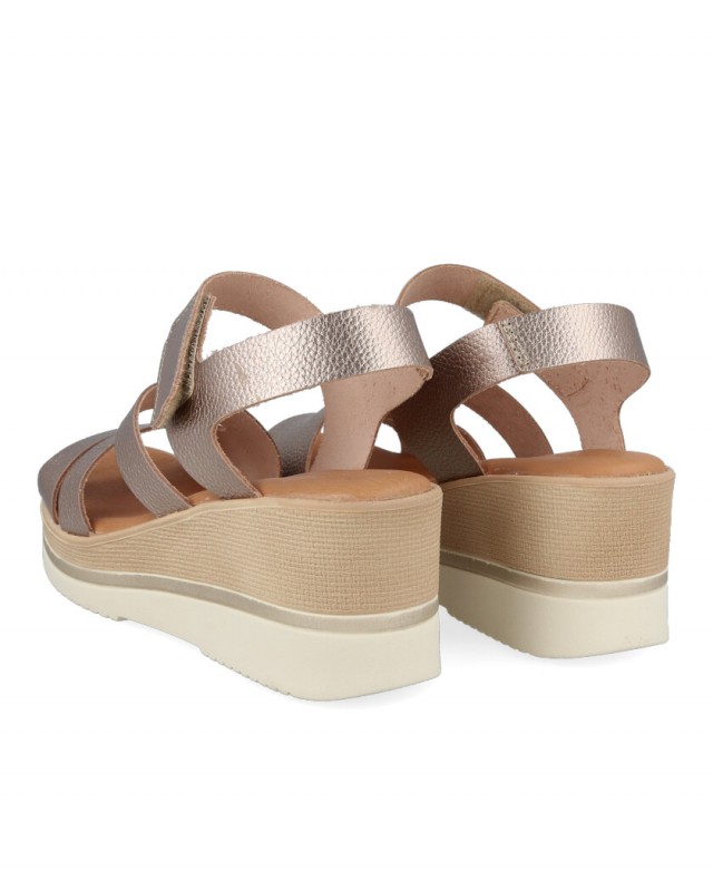 Metallic Wedge Sandals Andares 260615