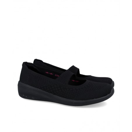 Skechers Arya 158989 black elastic Mary Janes