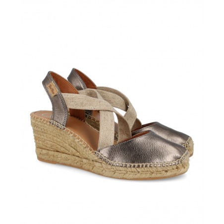 Toni Pons Fabi metallic wedge espadrilles