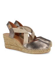Toni Pons Fabi metallic wedge espadrilles