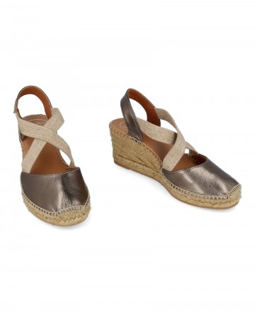 Toni Pons Fabi metallic wedge espadrilles