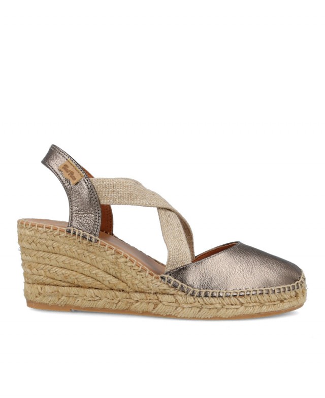 Toni Pons Fabi metallic wedge espadrilles