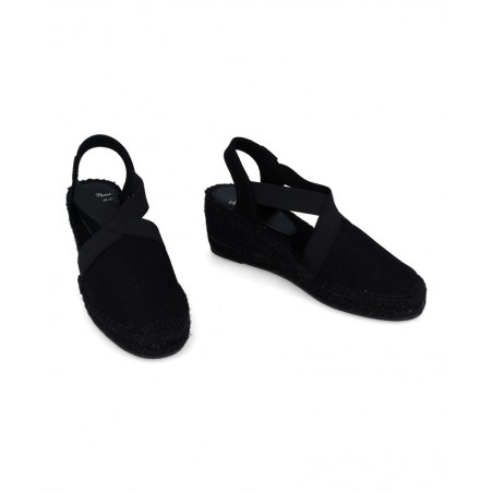 Toni Pons Fabi black wedge espadrilles