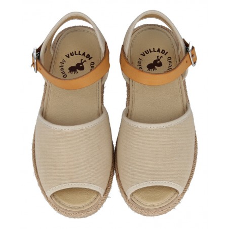 Sandalia beige de niña Vulladi 7355