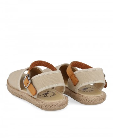 Sandalia beige de niña Vulladi 7355