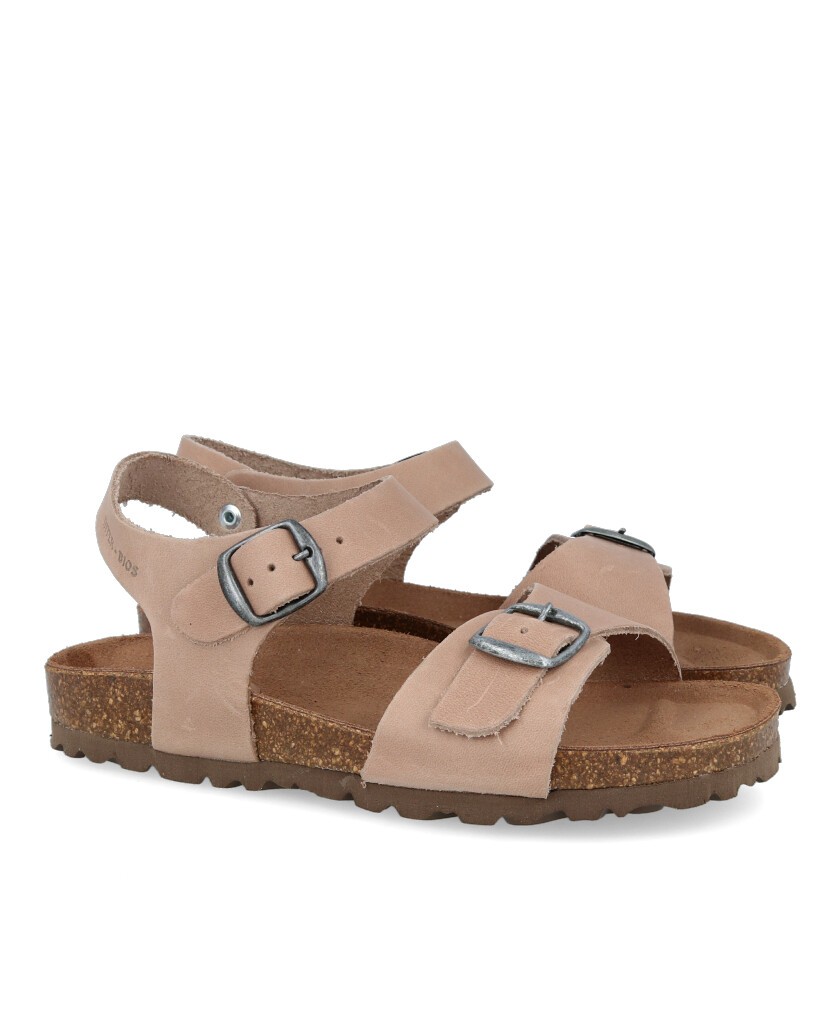 Sandalias de niña color taupe Interbios 7148-N