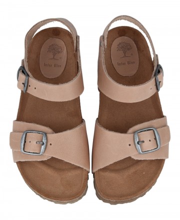 Sandalias de niña color taupe Interbios 7148-N
