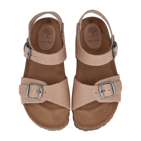 Sandalias de niña color taupe Interbios 7148-N