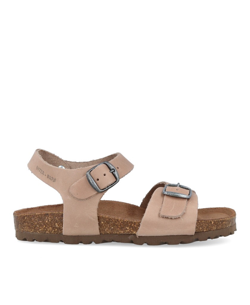 Sandalias de niña color taupe Interbios 7148-N