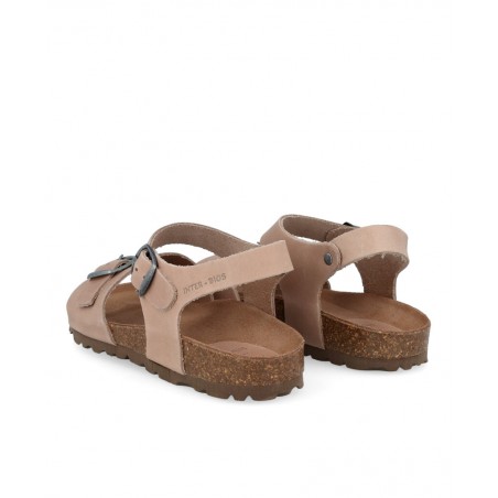 Sandalias de niña color taupe Interbios 7148-N