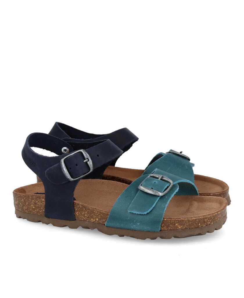 Sandalias azul marino de niña Inter-Bios 7148-N