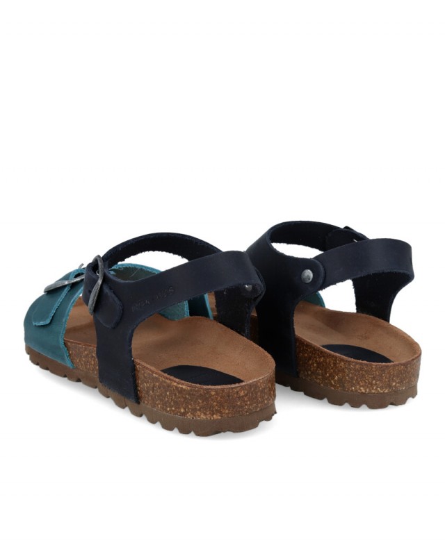Inter-Bios 7148-N Navy Blue Girl's Sandals