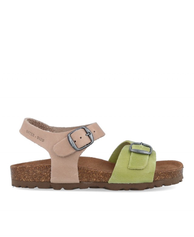 Inter-Bios 7148-N Two-Tone Girl's Sandals