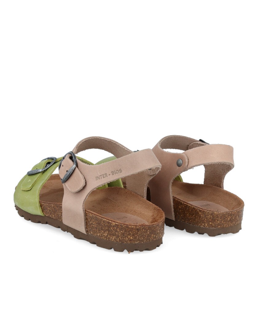 Inter-Bios 7148-N Two-Tone Girl's Sandals