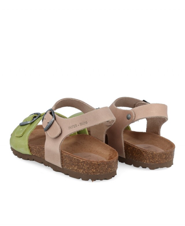 Inter-Bios 7148-N Two-Tone Girl's Sandals