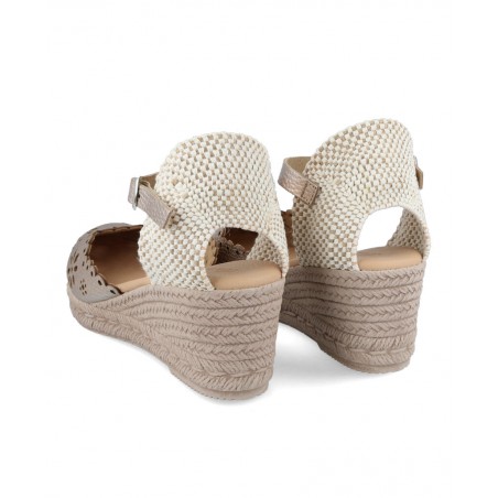 Andares 438002 die-cut leather espadrilles