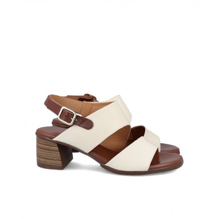 Sandalias para mujer en color blanco Caracteristicas banda tacon 5 cm zapato de estilo casual suela de goma termoplastica exter