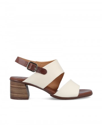Sandalias para mujer en color blanco Caracteristicas banda tacon 5 cm zapato de estilo casual suela de goma termoplastica exter