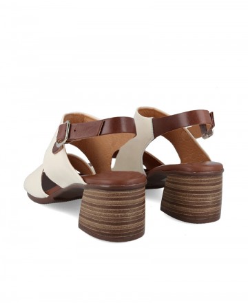 Sandalias para mujer en color blanco Caracteristicas banda tacon 5 cm zapato de estilo casual suela de goma termoplastica exter