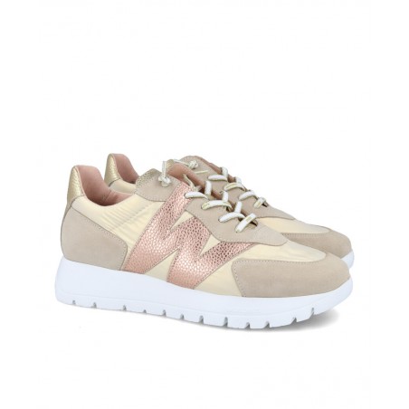 h2Zapatillas casual con cuna Wonders Oslo A2464 h2 pLas zapatillas casual con cuna Wonders Oslo A2464 para mujer en color beige