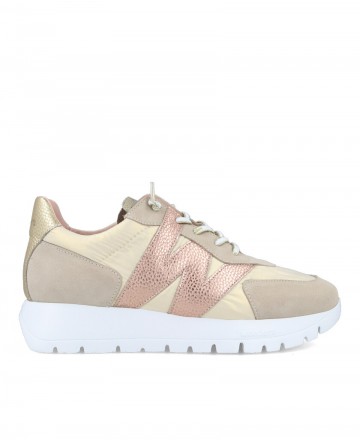 h2Zapatillas casual con cuna Wonders Oslo A2464 h2 pLas zapatillas casual con cuna Wonders Oslo A2464 para mujer en color beige