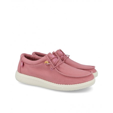 pZapatos para mujer en color rosa Caracteristicas cordones elasticos altura de piso 2 cm zapato de estilo casual suela tipo eva