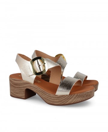 Sandalias metalizadas de tacón Catchalot 5629