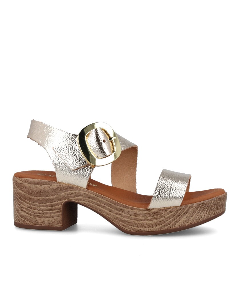 Sandalias metalizadas de tacón Catchalot 5629
