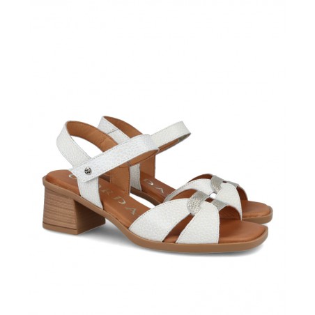 Catchalot 54166 White Low Heel Sandals