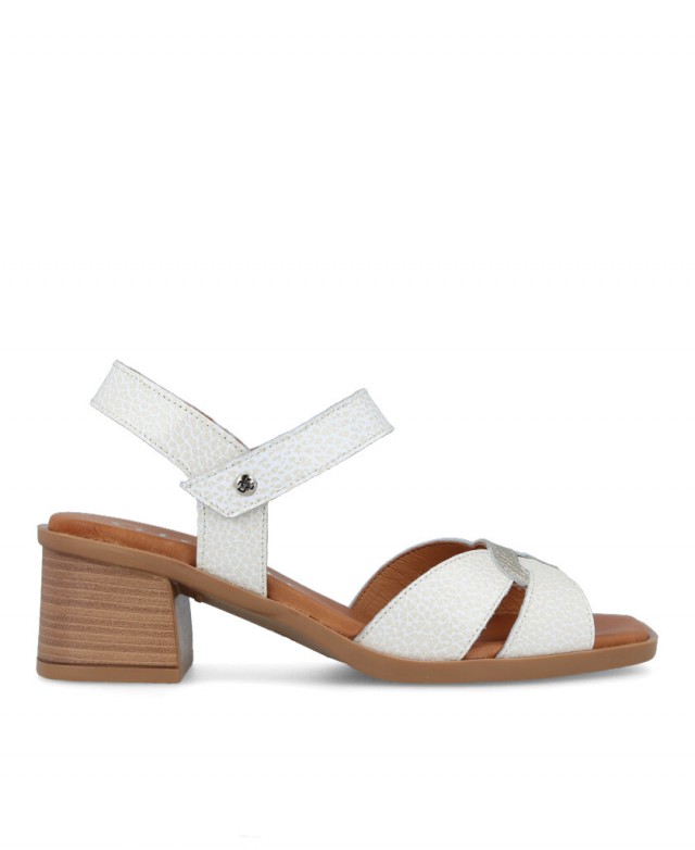 Catchalot 54166 White Low Heel Sandals