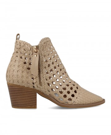 Beige Womens's Zip-Up Ankle Boots Carmela 162344