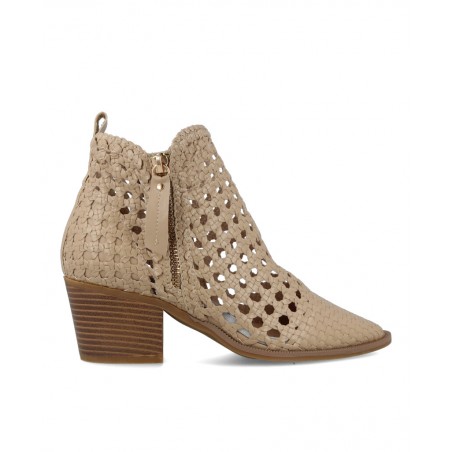Beige Womens's Zip-Up Ankle Boots Carmela 162344