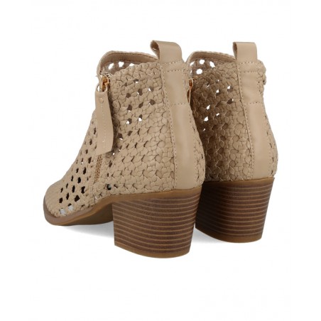 Botines de cremallera color beige Carmela 162344