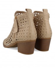 Beige Womens's Zip-Up Ankle Boots Carmela 162344