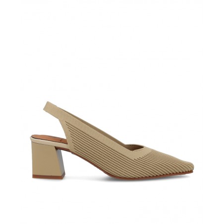 Beige Court Shoe Miss Elastic 76721 for women