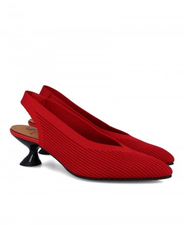 Zapato de salón de color rojo Miss Elastic 76626