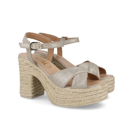 Gaimo Natalis Platinum Wedge Espadrilles