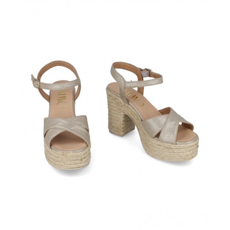 Gaimo Natalis Platinum Wedge Espadrilles
