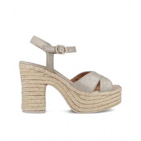 Gaimo Natalis Platinum Wedge Espadrilles