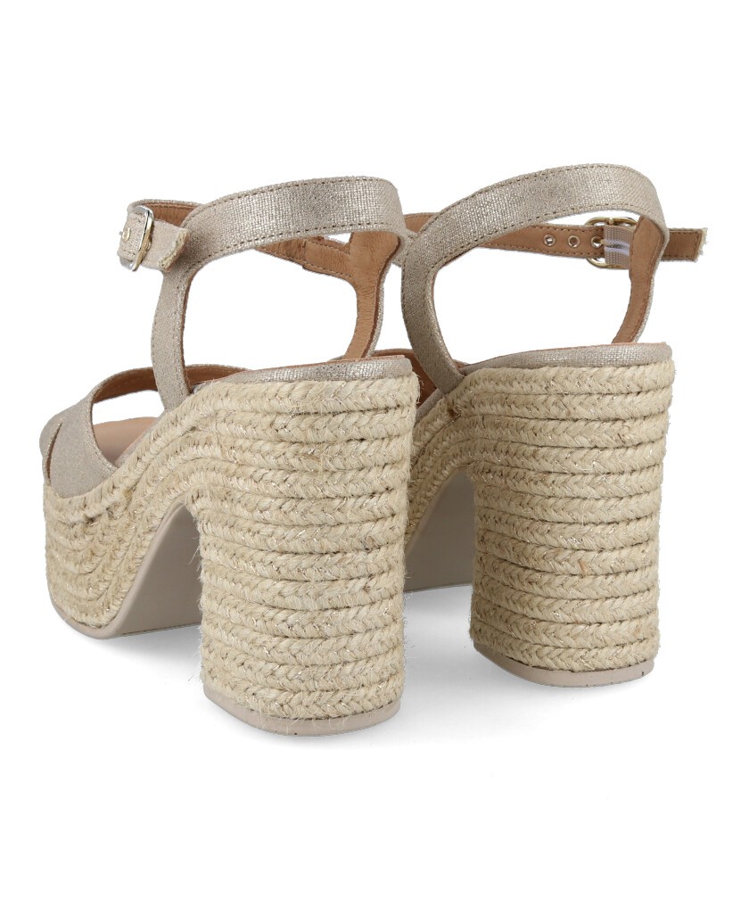 Gaimo Natalis Platinum Wedge Espadrilles