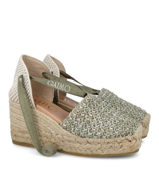 Green Esparto Wedge Espadrille Gaimo Valenciana Green Esparto Wedge Espadrille Gaimo Valenciana