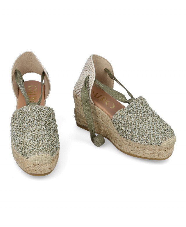 Green Esparto Wedge Espadrille Gaimo Valenciana Green Esparto Wedge Espadrille Gaimo Valenciana