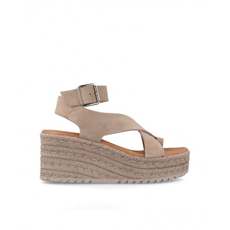 Sandalias mujer beige con hebilla Andares 846730