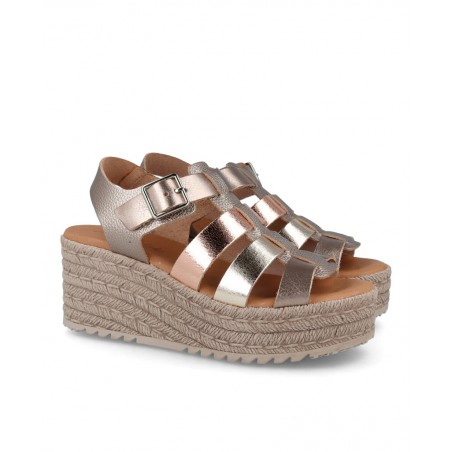 Sandalias metalizadas con cuña Andares 844831